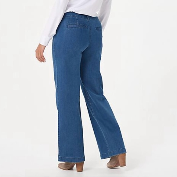 Isaac Mizrahi Live! TRUE DENIM Wide Leg Trouser Jean Plus Size 26.  WORN ONCE - Picture 7 of 8